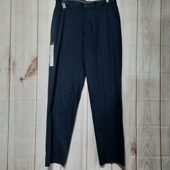 HAGGAR premium Khakis men's size 32 32 Navy classiccore - Picture 1 of 8